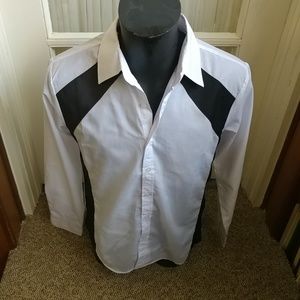 👍Men Dress Black and White Career Business Attire